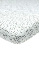 Meyco Home Basic Jersey Cheetah underlakan för 1 person (underlakan med mjuk jerseykvalitet, perfekt passform tack vare elastisk dragsko runt om, mått: 90 x 200 cm), skogsgrön