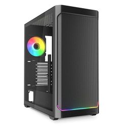 Sharkoon AK4W RGB Strip Black, ATX - Carcasa para PC