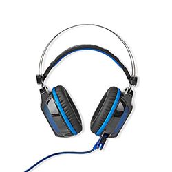 Nedis - Gaming headset – Over-ear – 7,1 virtual Surround – fjärrkontroll – LED Light – boost-funktion – vibration – mikrofon – Justerbar volym – USB-anslutning – 2,1 m kabel