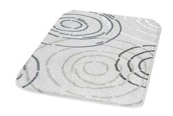 Kleine Wolke 5518913225 Splash-Alfombrilla de baño de poliacrílico, Color Gris, Blanco, 70 x 120 cm