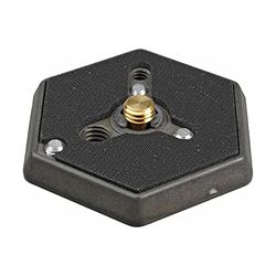 Manfrotto Piastra di montaggio esagonale a sgancio rapido 130-38 con filettatura da 3/8" e vite di montaggio a filo