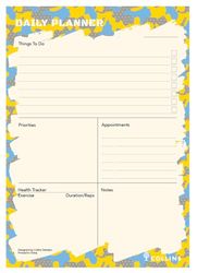 Collins Edge Camo A5 Daily Planner Pad - Yellow