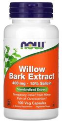 Now Foods - Willow Bark Extract 400mg | Extracto de Corteza de Sauce 400 mg | Apoyo Natural para Articulaciones y Músculos - 100 Cápsulas