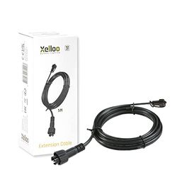 Xelloo® Câble de rallonge de 5 mètres - Convient à Tous Les Ensembles d'éclairage extérieur 12V - il Suffit de rallonger Votre Ensemble d'éclairage existant jusqu'à 5 mètres, Noir