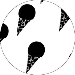 Bonateks, Round Digital Printed Mouse Pad, Non-Slip Base, for Office and Home, Diameter:22cm