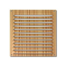 monkey ladder Grille - Grille en Aluminium de 170 x 170 mm, idéale pour la Ventilation, avec Finition en Bois Clair Qui apporte élégance