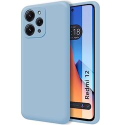 Tumundosmarphone Silikon Ultra Mjukt flytande fodral för Xiaomi Redmi 12 Färg Blå