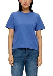 s.Oliver T-shirt voor dames, korte mouwen, blauw, maat 48, blauw, 48