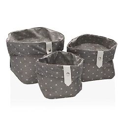 Set van 3 Cestas Stars Gris