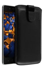 mumbi äkta läderväska kompatibel med Nokia 8 skal läder väska case plånbok, svart