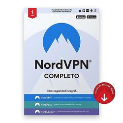 NordVPN Completo – Suscripción de 1 año a VPN y software de ciberseguridad para NordVPN, NordPass y NordLocker