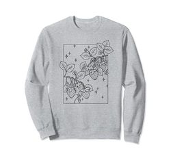 Planta de fresa con flores y frutos de bayas Sudadera