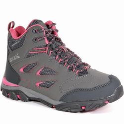 Regatta Chaussures Techniques Junior-Holcombe Iep, Hiking Boot Fille,Grey(Steel/Tulip)37 EU