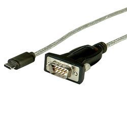 ROLINE Cavo convertitore seriale USB, tipo C, RS232, nero, 1,8 m