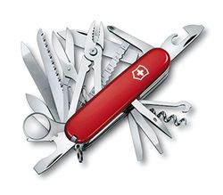 Victorinox Taschenmesser Swiss Champ (31 Funktionen, Holzsäge, Fischentschupper, Lupe, Kombi-Zange, Schere) rot