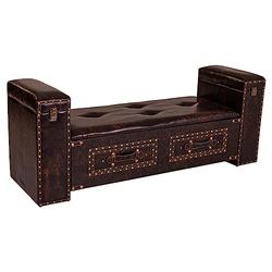 Banqueta De Polipiel Con Cajones