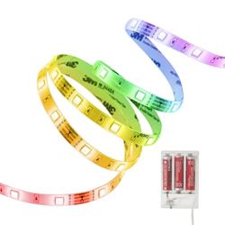 Xanlite LSAK1PIRVB LED-3 batteriband ingår-1 meter-345 lumen-autonomi 28 timmars monteringsläge med självhäftande - flerfärgad färger 20 variationer, vit