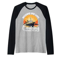 Vintage Marido Y Esposa Cruising Socios De Por Vida Camiseta Manga Raglan