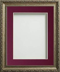 Frame Company Brompton Bronze 16x12 inch Frame With Plum Mount for Image 14x10 inch *Choice of sizes* Fitted with Real Glass