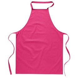 eBuyGB Pack of 1 Catering Cooking Plain Chef's Unisex Kitchen Apron, Cotton, Fuchsia