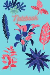 Notebook: Retro Plant Colorful Style Notebook