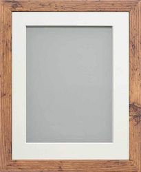 Frame Company Allington Rustic Photo Frame with Off-White Mount, 10x8 for 6x4 inch, fitted with perspex