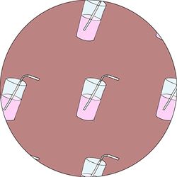 Bonateks, Ronde digitaal bedrukte muismat, antislip onderkant, voor kantoor en thuis, diameter: 22 cm