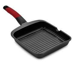 BRA Isogona A411428 – Grill Grill 28 cm Stripes c/m Ind al/Fu ne/ro Premiere