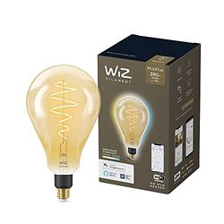 WiZ Lampadina Smart WiFi, Luce Bianca da Calda a Fredda, Filamento Ambrata, E27, 25W, Tecnologia SpaceSense, Controllo Vocale (Alexa, Apple HomeKit, Google Home), Dimmerabile