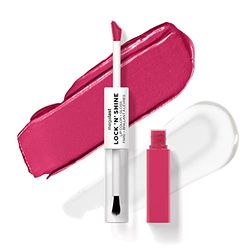 Wet n Wild Megalast Lock n' Shine, Dual-Ended Lip Color and Clear Gloss, Vitamin E and Jojoba Oil Enriched Formula, Irresistable Shade