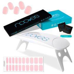 Láminas de Uñas de Gel Precurado Rosas + Lámpara de secado de uñas UV/LED PORTÁTIL 8w|Tiras De Uñas De Gel semicurado|Pegatinas Uñas Semipermanente en Gel|Gel Nail stickers|Uñas de gel Pegatinas