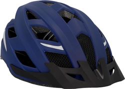 FISCHER Urban Plus Boston Fietshelm voor volwassenen, 58-61cm, blauw, met geïntegreerd led-achterlicht, donkerblauw