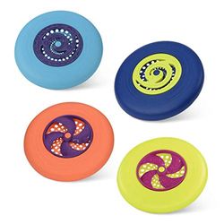 B.- Set Disco Volante-4 Frisbee Colorati-Disc-Oh-Sport all'aperto & Giochi per Bambini-Attivo Gioco-Giardino, Parco, Spiaggia-4 Anni +, Multicolore, Small, BX1937Z