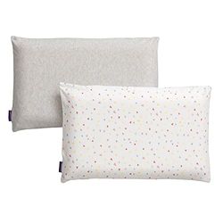 ClevaMama Jersey Katoen Baby Kussensloop (2 Pack) - Wit, Grijs