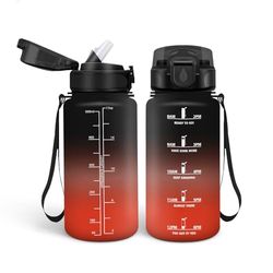 HoneyHolly Drinkfles 500 ml, BPA-vrij en lekvrij, drinkfles met rietje, herbruikbare drinkfles voor de basisschool, motiverende drinkfles voor school, fitnessstudio, kantoor, hardlopen