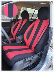 BREMER SITZBEZÜGE Custom Seat Covers Compatible with Land Rover Discovery Sport 5 Driver & Passenger from 2017 MD502 Black/Red