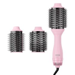 VEVOR Spazzola per Asciugacapelli Ionico, Styler Volumizzatore con Titanio Elettroplaccato, Rivestimento in Ceramica 65/75 mm, Styler e Volumizzatore, Spazzola ad Aria Calda 4 Temperature per Capelli