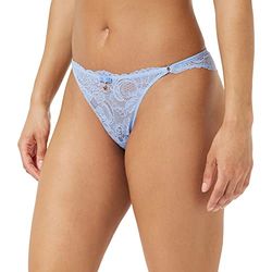 Emporio Armani Brazilian Brief Eternal Lace, Intimo stile bikini Donna, Periwinkle, L