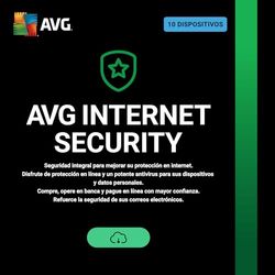 AVG Internet Security 2025 | Antivirus 10 Dispositivos | 1 Año | Descarga digital