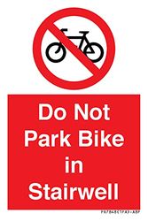 Do Not Park Bike in Trapbord - 50x75mm - A8P