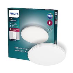 Philips, Plafonnier LED Wincel 40 W, Rond, Télécommande sans Fil Incluse, Blanc