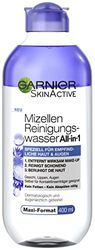 Garnier Parfymfri allt-i-1 micellerrengöringsvatten med glycerin för särskilt känslig hud och ögon, sminkborttagare och ansiktsrengöring för känslig hud, Skin Active, 1 x 400 ml
