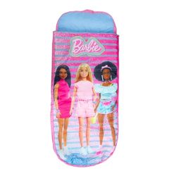 Character World Barbie ReadyBed Lit Gonflable pour Enfants et Sac de Couchage avec Pompe | Matelas de Voyage pour Filles pour soirées Pyjama, Camping ou Usage Domestique