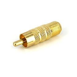 StarTech.com RCACOAXMF Adaptador conversor RCA para coaxial tipo F (macho a fêmea) cor dourado