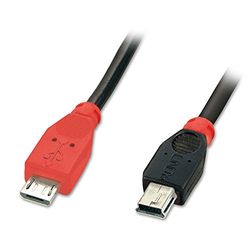 Lindy USB 2.0 kabel Micro-B/Mini-B OTG M/M 1m