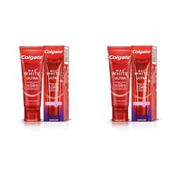 Colgate Max White Ultra Active Foam Teeth Whitening Toothpaste 75ml, Whiter Teeth in 3 Days*, Enamel Safe for Daily use, removes deep Stains*, Fluoride whitening Toothpaste, clinically Proven