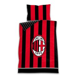 AC Milan Lakan 1 mellanstor säng 200 x 150 cm + örngott 80 x 50 cm, 100% bomull, officiell produkt
