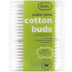 Pretty 100 Paper Stem Cotton Buds (Pack of 12)