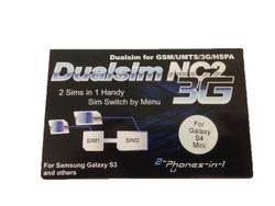 2-phones-in-1 2in1-nc2s4m NC2 Dual Sim Adapter voor Samsung Galaxy S4 Mini