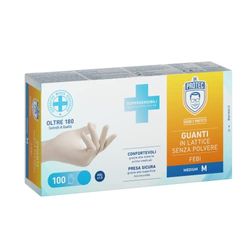 My Benefit 100 guantes desechables de látex sin polvo, no estériles, ideales para examinaciones, uso en el sector médico/veterinario, talla M